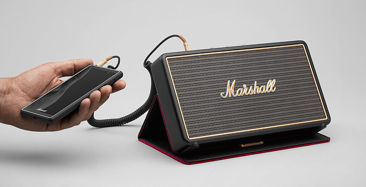 Loa Bluetooth Marshall Stockwell with flip cover kết nối 