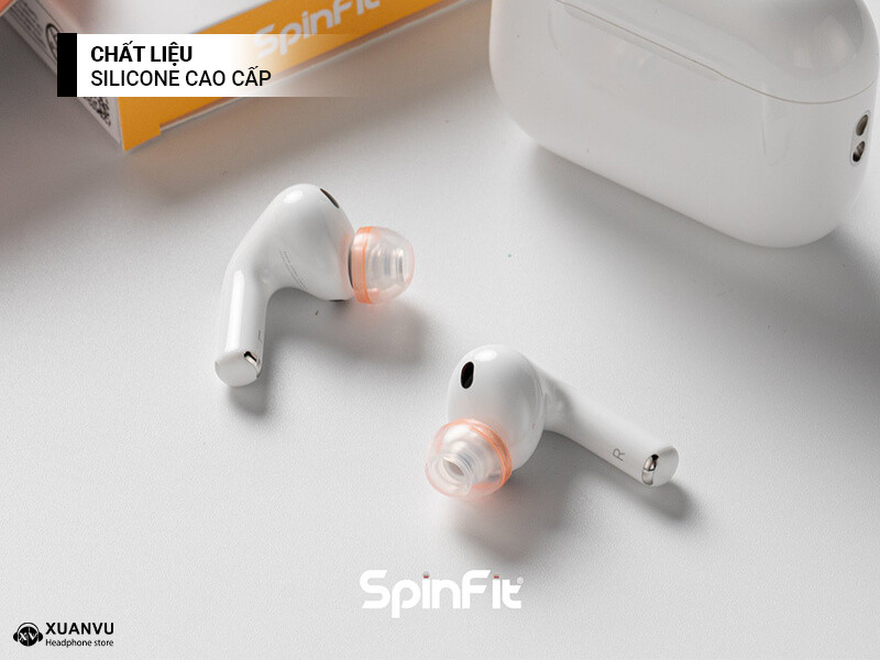 Eartip Spinfit AuraFine (Nobox) chất liệu