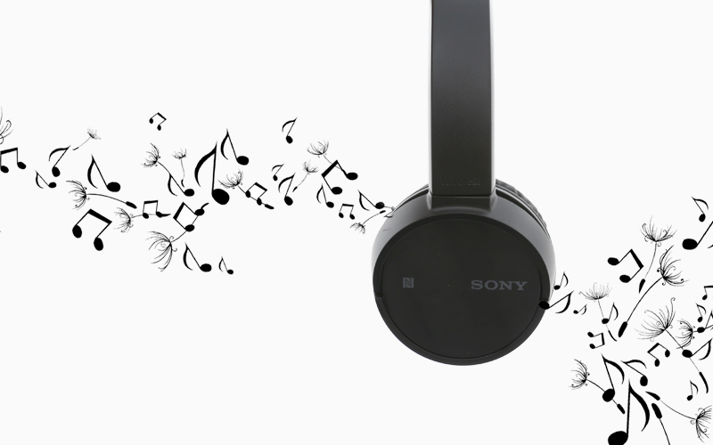 Tai nghe không dây Sony WH-CH500 hiển thị âm thanh
