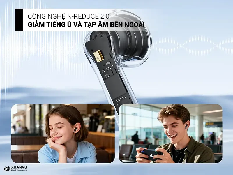 Tai nghe Bluetooth SoundPeats Air6 HS công nghệ N-Reduce 2.0