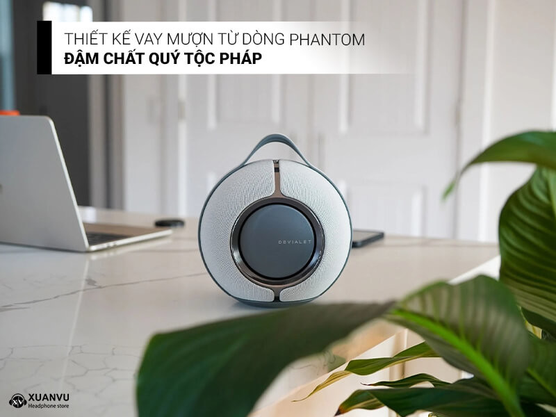 Loa bluetooth Devialet Mania (Light Grey + Deep Black) thiết kế 