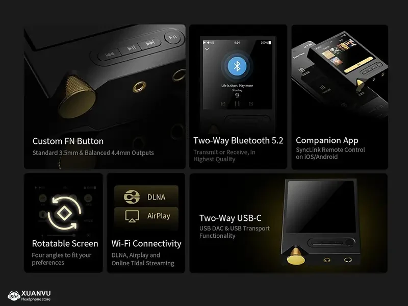 Máy nghe nhạc Shanling Onix Tocata XM2 khả năng kết nối