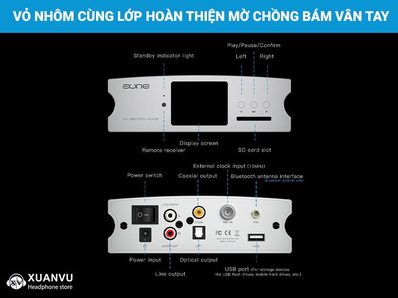 DAC Aune X5s 8th Aniversary thiết kế