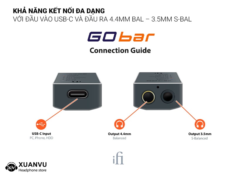 DAC/AMP iFi GO bar khả năng kết nối