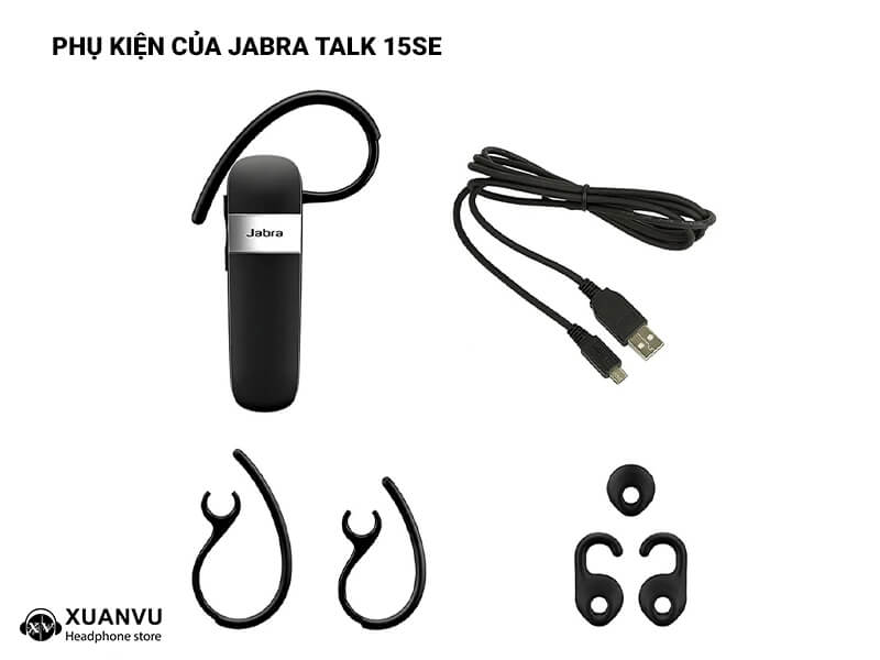 Tai nghe Bluetooth Jabra Talk 15SE phụ kiện