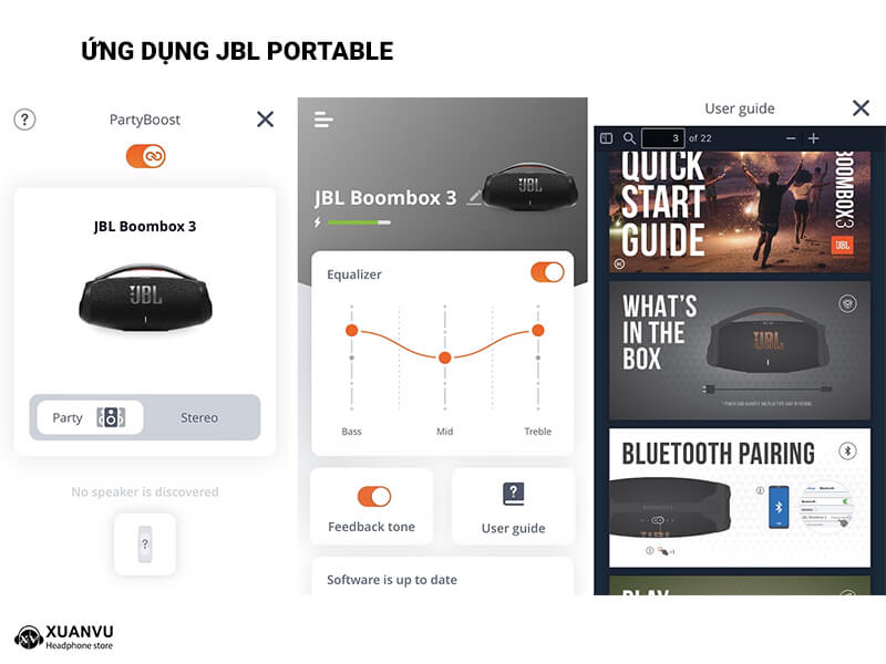 Loa JBL Boombox 3 ứng dụng jbl