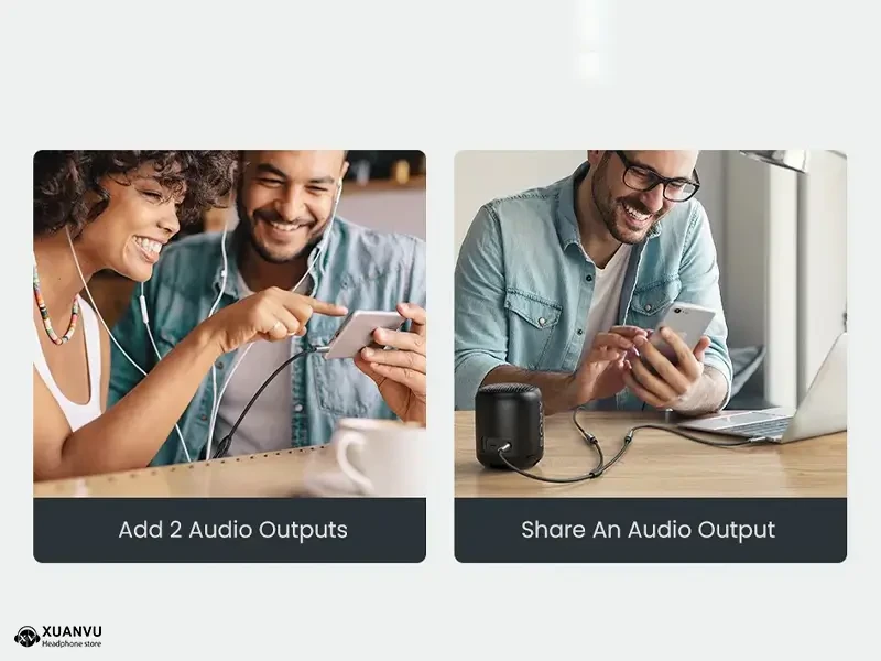 Cáp chia Audio 3.5mm 1 ra 2 Ugreen 50253 tính năng