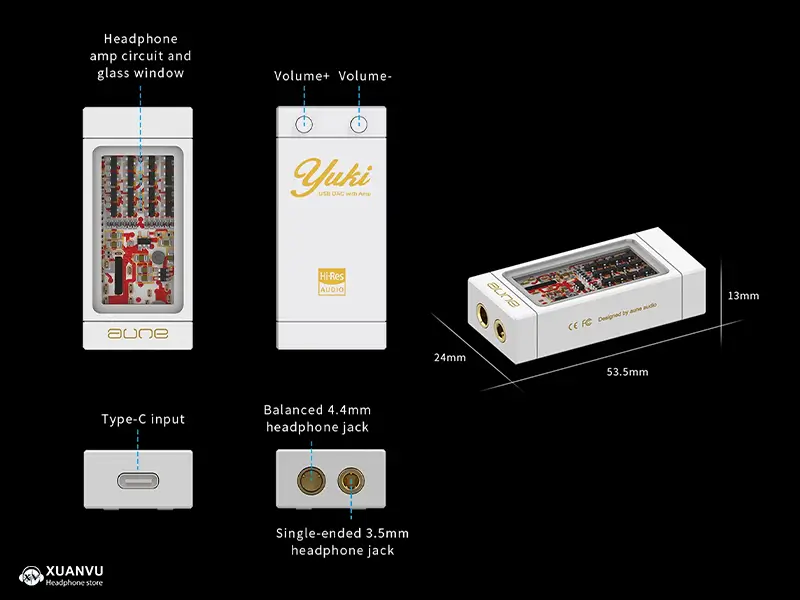 DAC/AMP Aune Yuki thiết kế 3