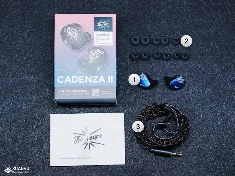 Tai nghe Kiwi Ears Cadenza II phụ kiện