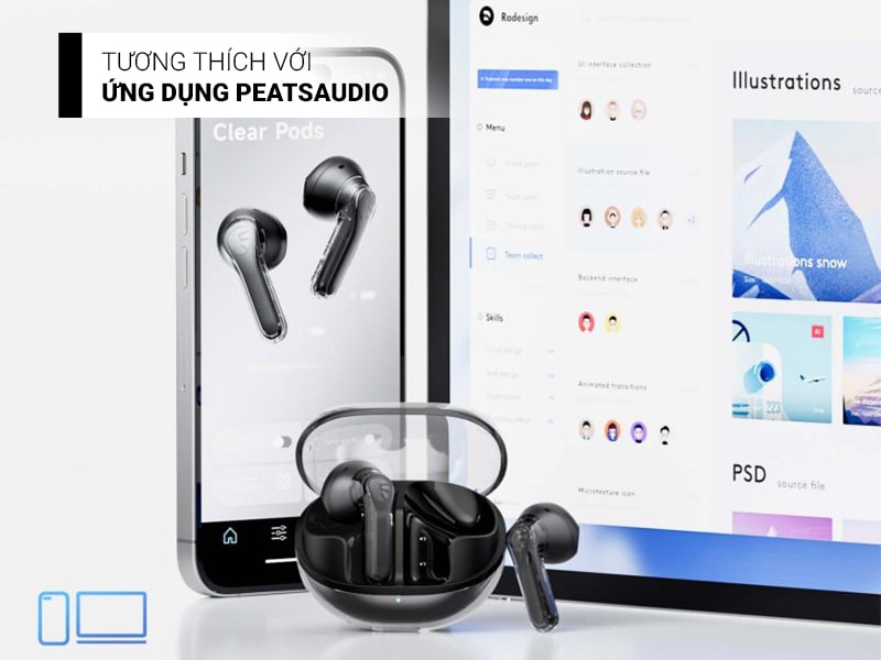 Tai nghe SoundPeats Clear-Pods khả năng tương thích