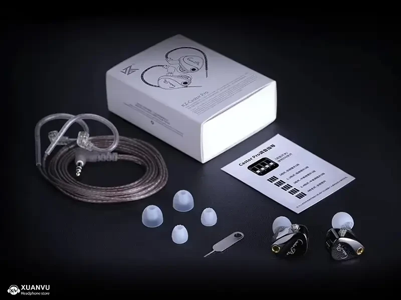 Tai nghe KZ Castor Pro không Mic bộ phụ kiện