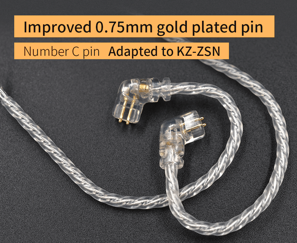 Cable KZ Silver Plated 2Pin Type C