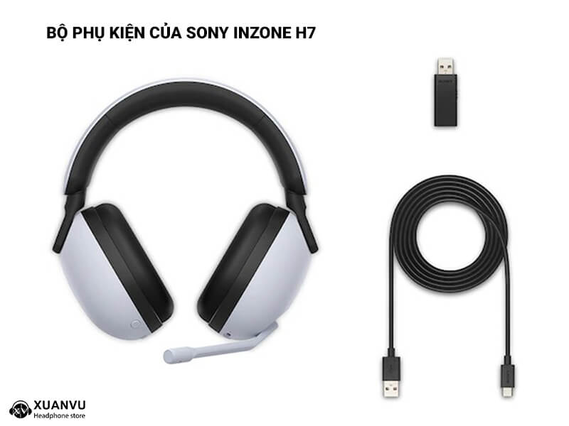 Tai nghe chơi game Sony INZONE H7 bộ phụ kiện