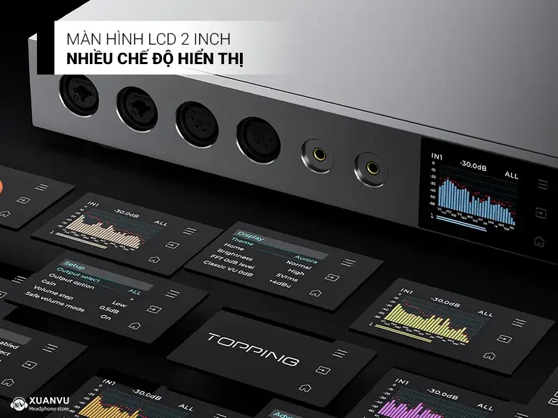 Topping A900 Headphone Amplifier & Preamplifier màn hình