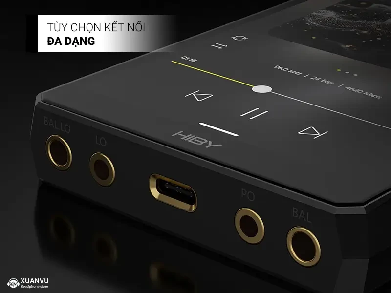 Máy nghe nhạc HiBy R6 III 2025 kết nối