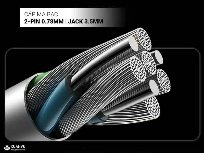 Tai nghe CCA Phoenix - 3.5mm (có Mic) cáp mạ bạc