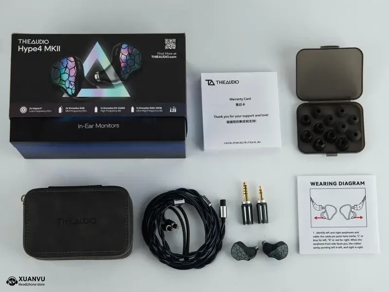 Tai nghe ThieAudio Hype 4 MKII bao bì và phụ kiện
