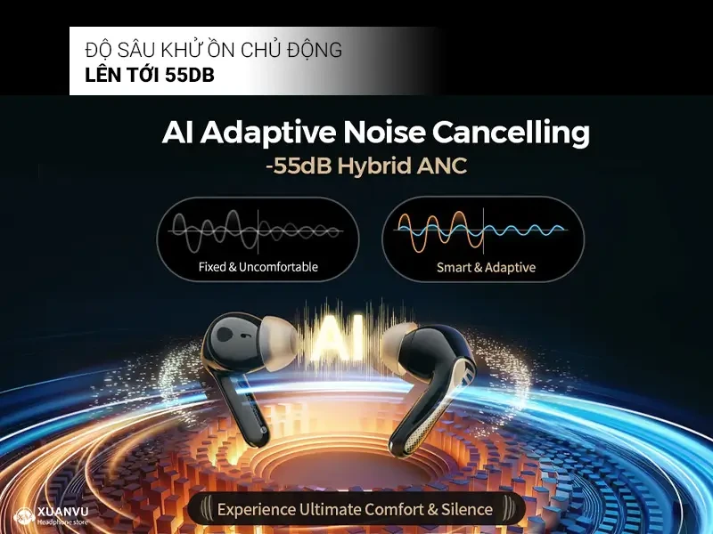 Tai nghe Bluetooth SoundPeats Air5 Pro+ chống ồn