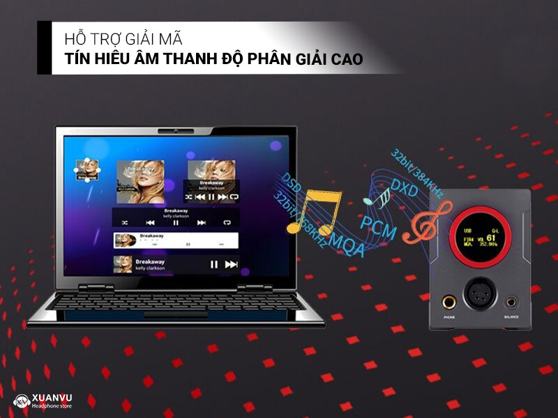 DAC/AMP xDuoo XA-10 hỗ trợ giải mã tín hiệu âm thanh