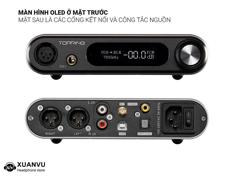 DAC/AMP Topping DX5 thiết kế