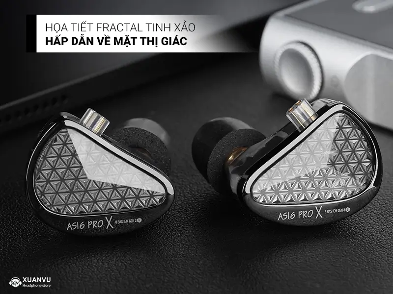 Tai nghe KZ AS16 Pro X có Mic thiết kế 