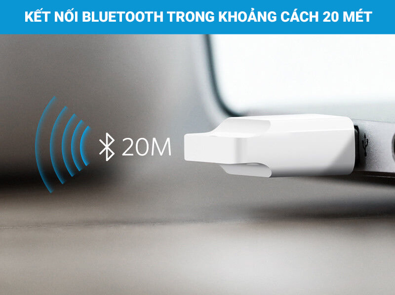 USB Thu Bluetooth 4.0 Ugreen 30524 kết nối bluetooth trong khoảng cách 20 mét