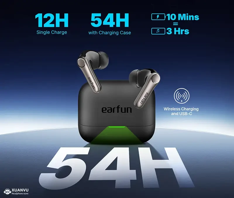 Tai nghe bluetooth Earfun Air Pro 4+ thời lượng pin