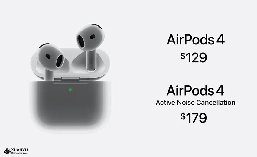 Apple AirPods 4 chính thức ra mắt với hai phiên bản hình 4