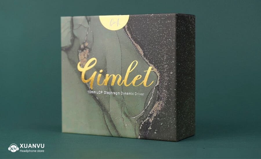 Phần hộp bìa của Kinera QoA Gimlet