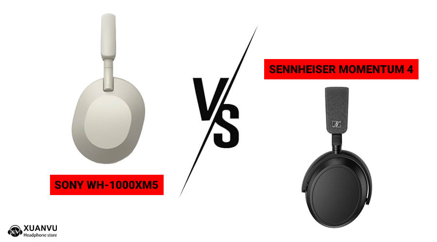 so sánh tai nghe Sennheiser Momentum 4 Wireless và Sony WH-1000XM5 thiết kế 3
