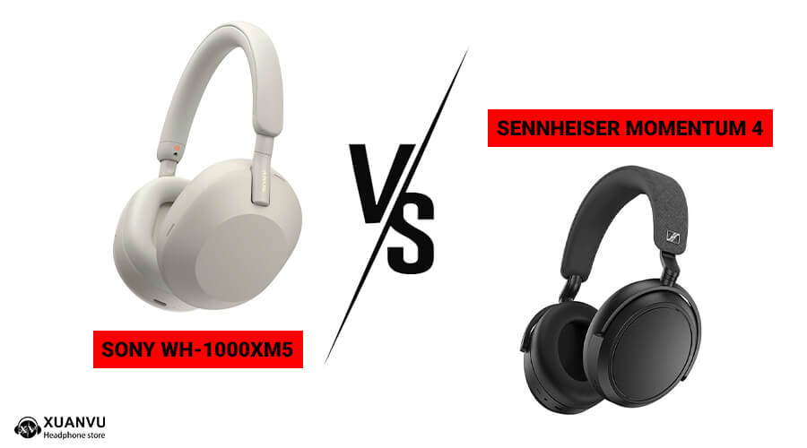 so sánh tai nghe Sennheiser Momentum 4 Wireless và Sony WH-1000XM5 thiết kế