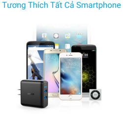  Sạc Anker 2 cổng có 2 cổng Quick Charge 3.0 Model A2025