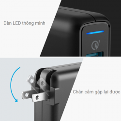  Sạc Anker 4 cổng có 1 cổng Quick Charge 3.0 Model A2040