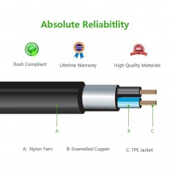 Cáp AUX 3.5 ra 3.5 dây tròn 1m Ugreen 10733