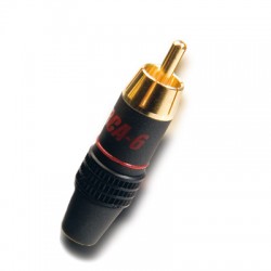 Đầu nối cáp đồng trục SUPRA RCA - 6 PLUG RED BULK