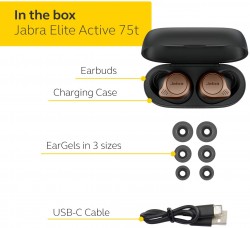 Tai nge True Wireless Jabra Elite Acvite 75t hộp sạc không dây