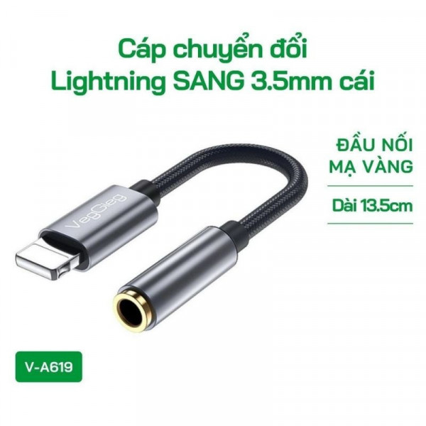 Cáp chuyển đổi Lightning sang 3.5mm V-A619