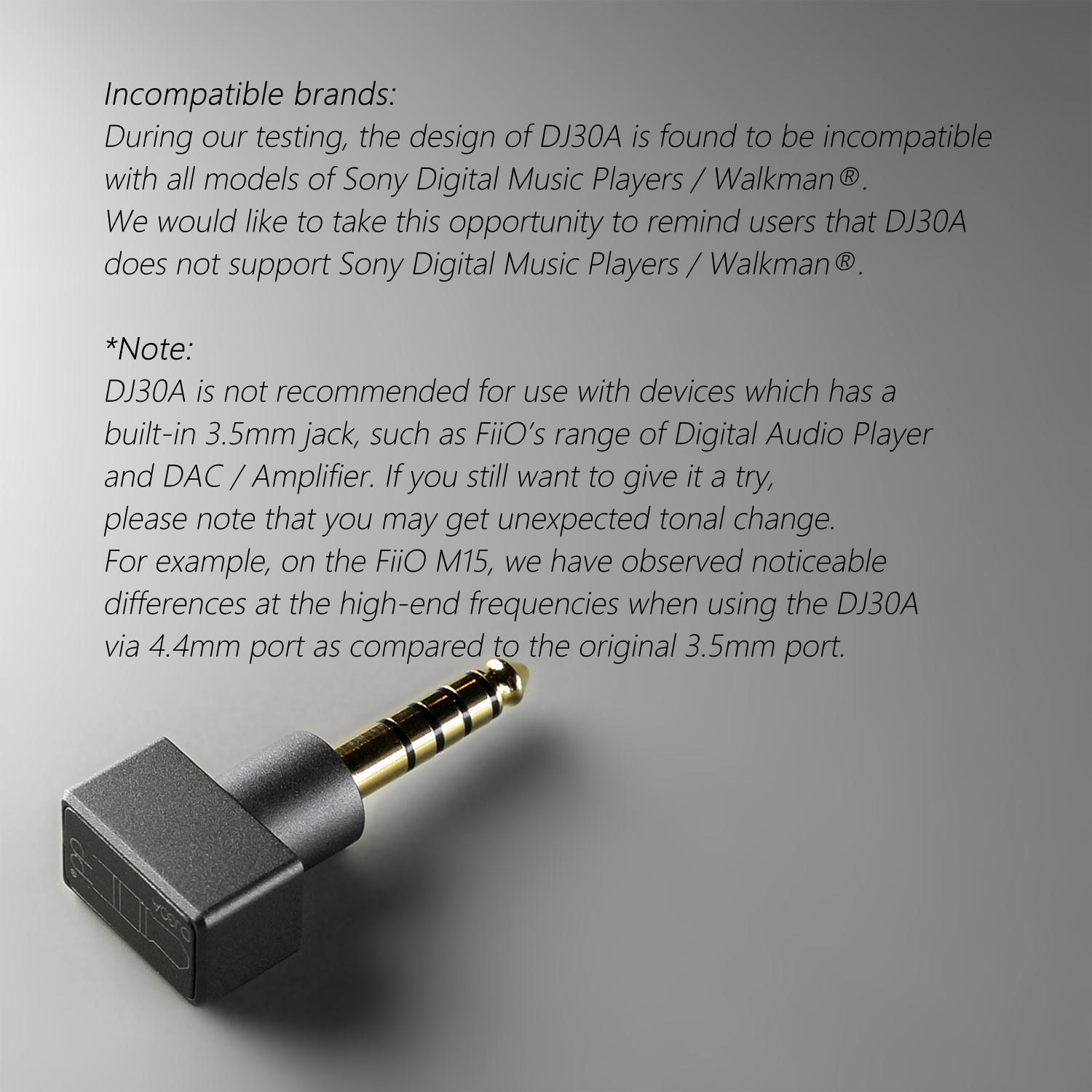 ddHiFi DJ30A 3.5mm to 4.4mm BAL Adapter