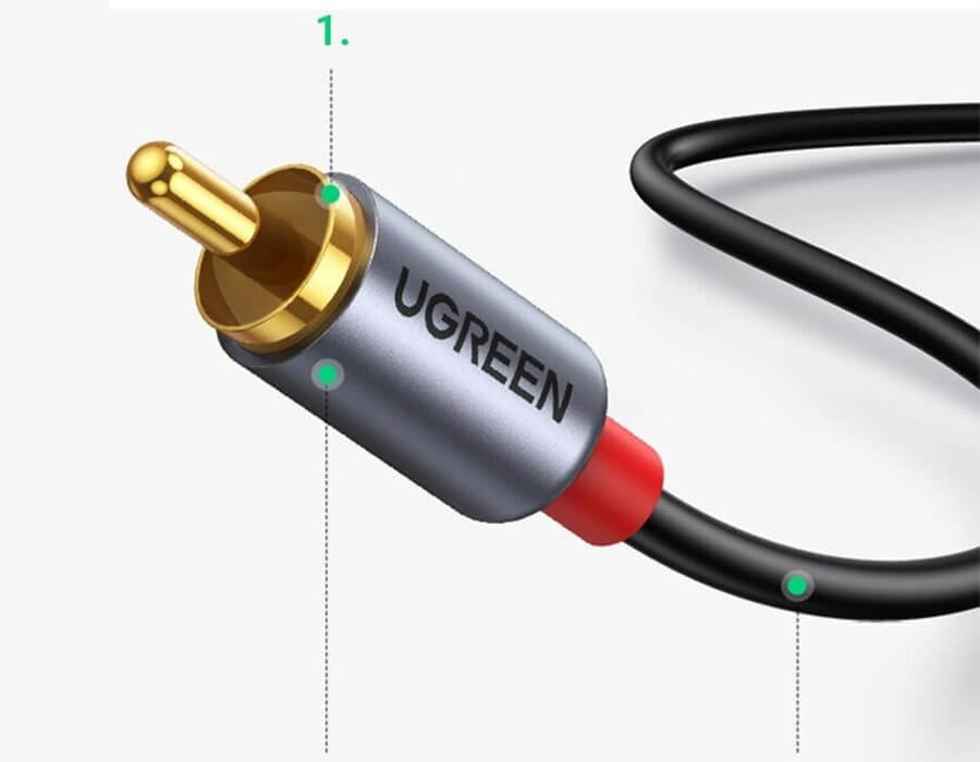 Cáp chuyển USB Type-C ra 2*RCA Ugreen 20193 hình 3
