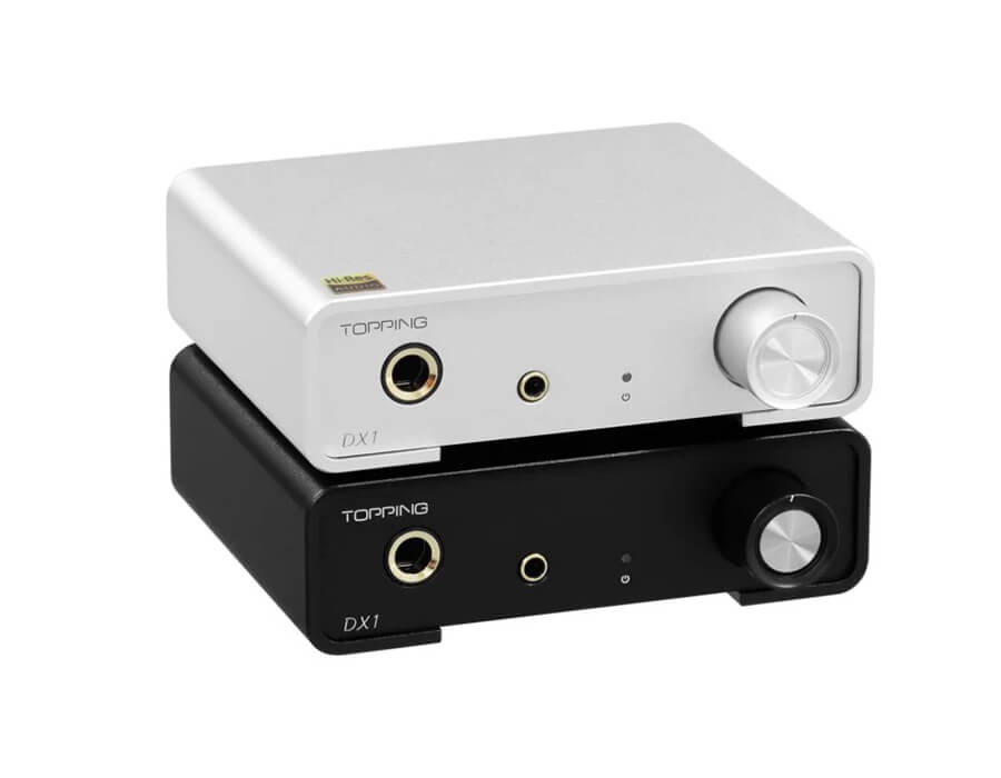 DAC/AMP Topping DX1 – Audio Hi-fi Compatto Per Cuffie Bilanciate E Single-ended (Argento)