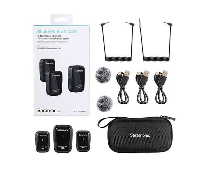 Bộ micro không dây Saramonic Blink500 ProX Q20 (2TX + 1RX) hình 5