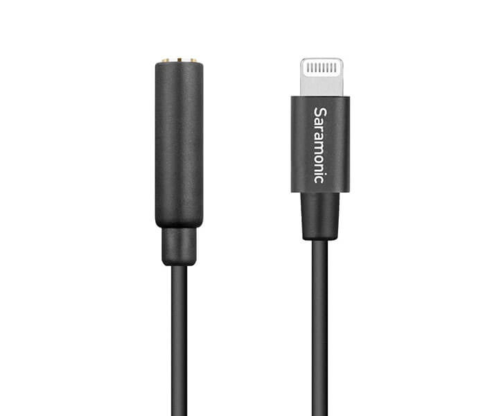 Cáp Saramonic SR-C2002 3.5mm TRRS Female (cái) ra Lightning (đực) hình 3
