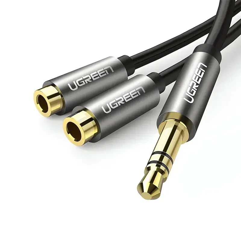 Cable 3.5 Male ra 2-3.5 Female Ugreen 10532 hình 1