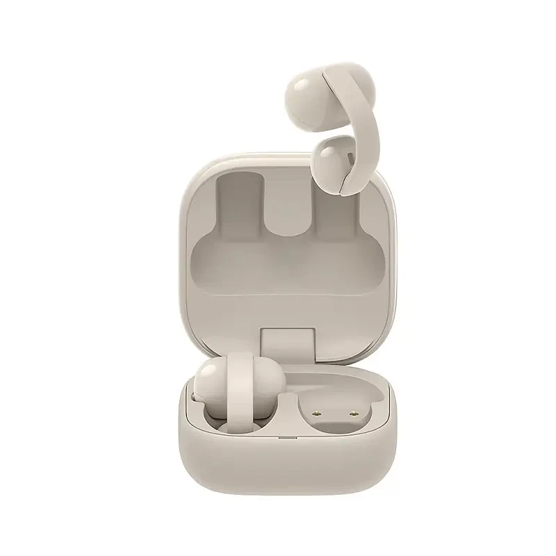 Tai nghe Sony LinkBuds Clip WF-LC900 màu be hình 2