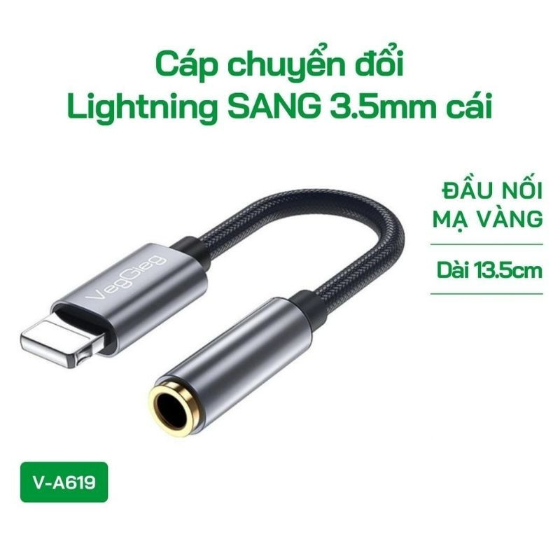 Cáp chuyển đổi Lightning sang 3.5mm V-A619